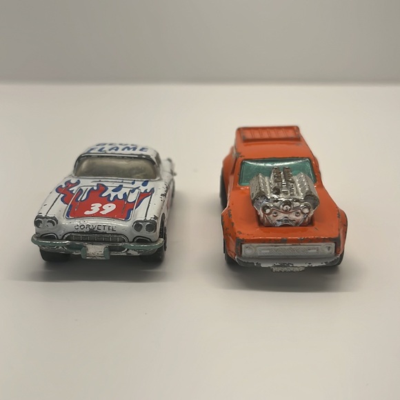 Vintage MatchBox Dinky Cars Blue Flame Corvette,#34 Vantastic - Picture 2 of 9